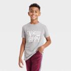 Boys' Letters 'snow Happy' Short Sleeve Graphic T-shirt - Cat & Jack Gray