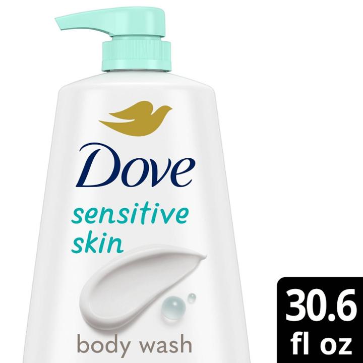 Dove Beauty Sensitive Skin Hypoallergenic Body Wash Pump