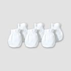 Burt's Bees Baby Organic Cotton 3pk Mitten Set - Cloud One Size, Kids Unisex, White