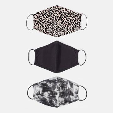Social Standard By Sanctuary Adult 3pk Cotton Face Mask - Black/blue