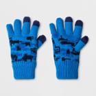 Boys' Camo Knit Texting Gloves - Cat & Jack Blue