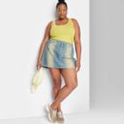 Women's Plus Size Low-rise Denim Mini Skirt - Wild Fable Blue