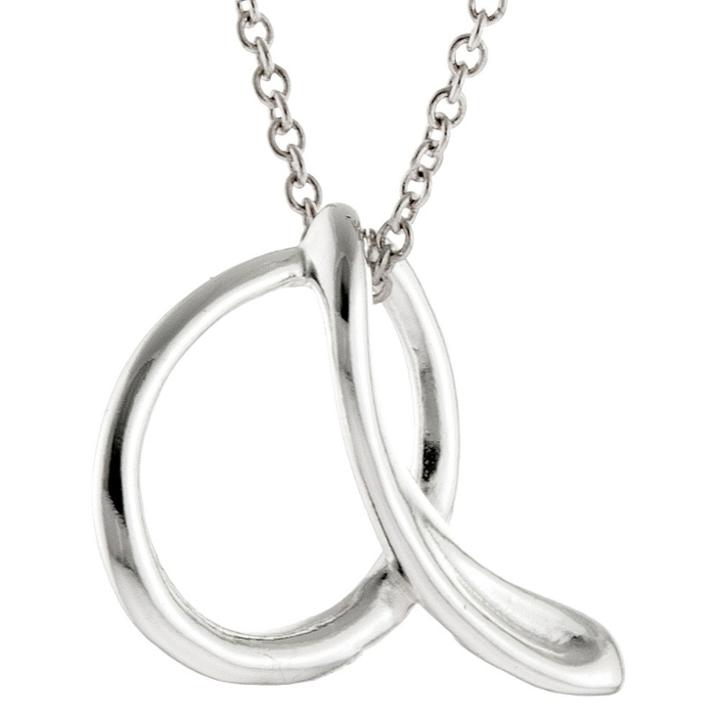Distributed By Target Women's Silver Plated Letter A Pendant -
