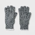Isotoner Women's Smartdri Marled Knit With Sherpasoft Spill Gloves - Black, Ivory