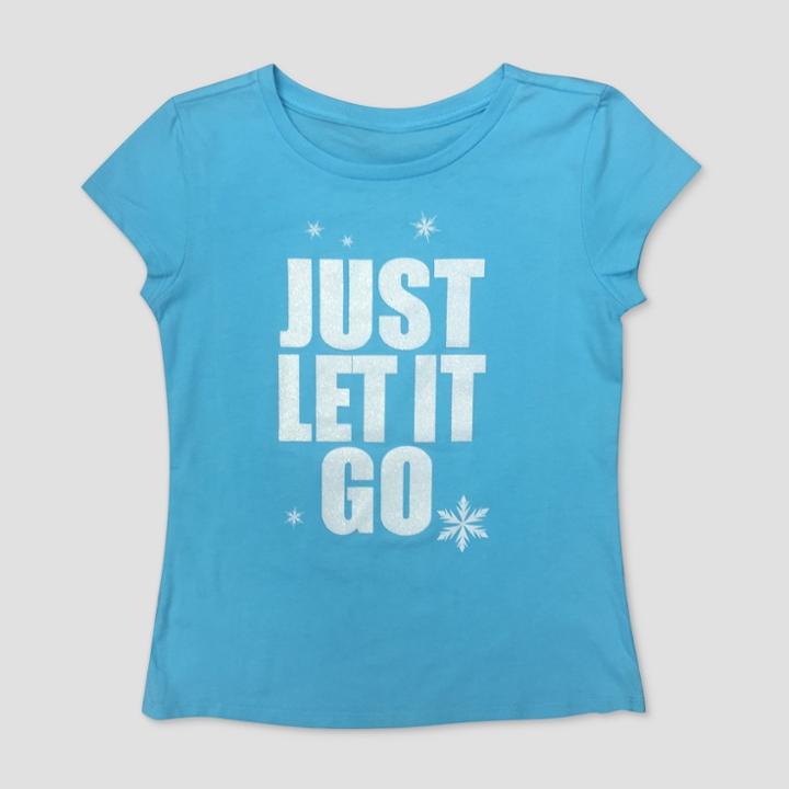 Girls' Disney Wreck-it Ralph Elsa Comfy Squad Short Sleeve T-shirt - Blue