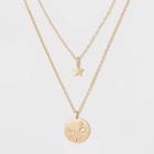 Target Two Rows And Starmap Short Necklace - Gold