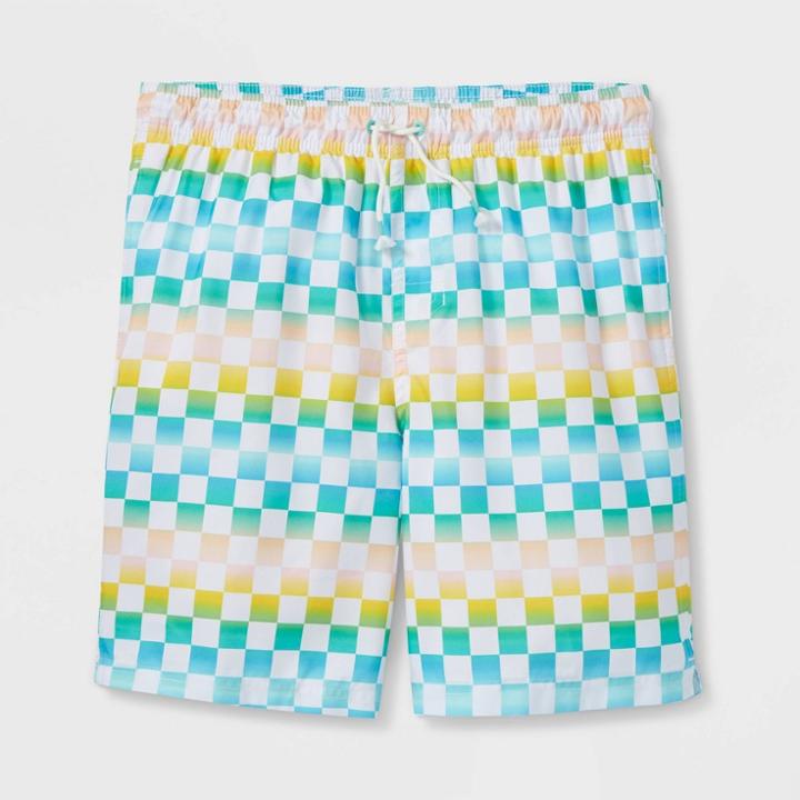 Plusboys' Checkered Swim Shorts - Art Class