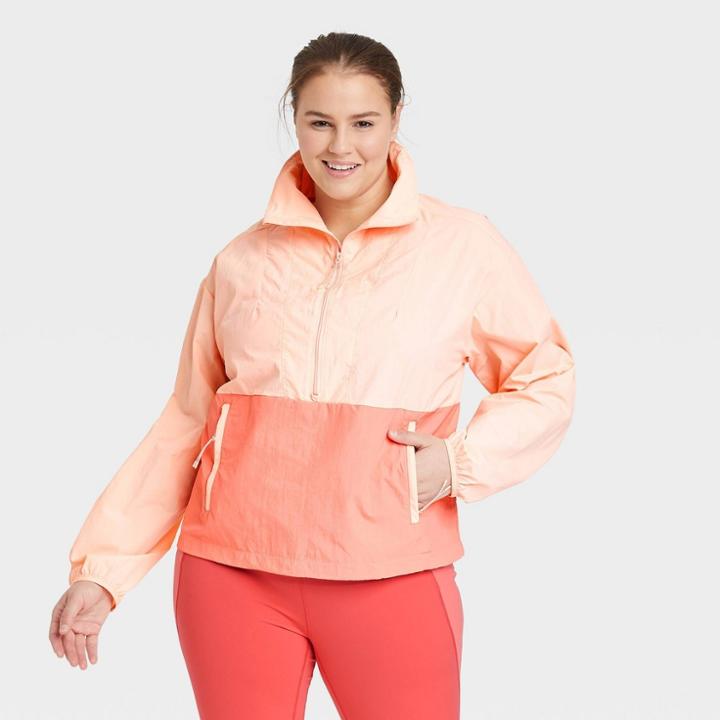 Women's Plus Size Packable Windbreaker Jacket - All In Motion