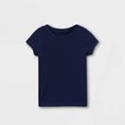 Toddler Girls' Solid Short Sleeve T-shirt - Cat & Jack Navy