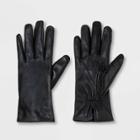 Women's Leather Tech Touch Gloves - A New Day Black Xs/s,