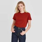 Women's Short Sleeve Casual T-shirt - A New Day Red