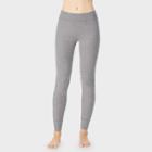 Warm Essentials By Cuddl Duds Women's Waffle Thermal Leggings - Graphite Heather