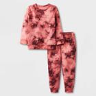 Toddler Boys' 2pc Tie-dye Long Sleeve Fleece Crew And Jogger Set - Cat & Jack Pink