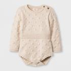Baby Girls' Bobble Romper - Cat & Jack Heather Oatmeal