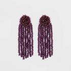 Sugarfix By Baublebar Beaded Tassel Earrings -plum, Women's, Purple