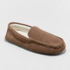 Men's Carlo Genuine Suede Moccasin Slippers - Goodfellow & Co Brown
