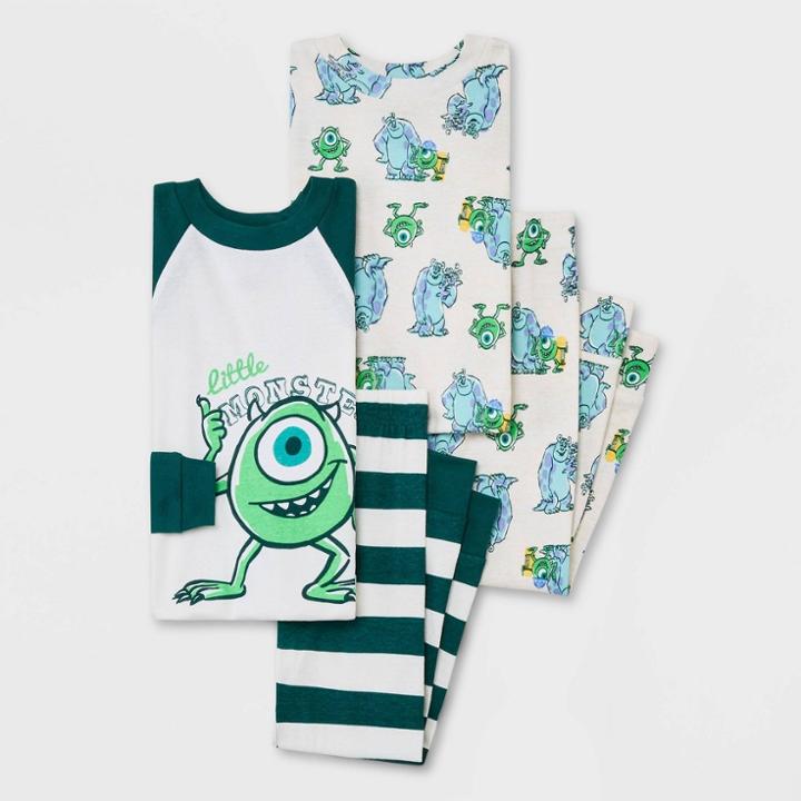 Monsters, Inc. Toddler Boys' Monsters Pajama Set - White