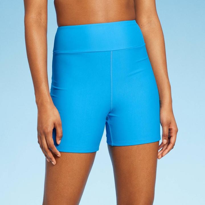Women's Bike Shorts Bikini Bottom - Wild Fable Blue Xxs