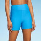 Women's Bike Shorts Bikini Bottom - Wild Fable Blue Xxs