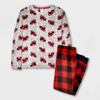Boys' 2pc High Pile Fleece Long Sleeve Pajama Set - Cat & Jack Red/gray