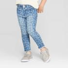 Toddler Girls' Animal All Over Print Denim - Cat & Jack Blue 3t, Toddler Girl's