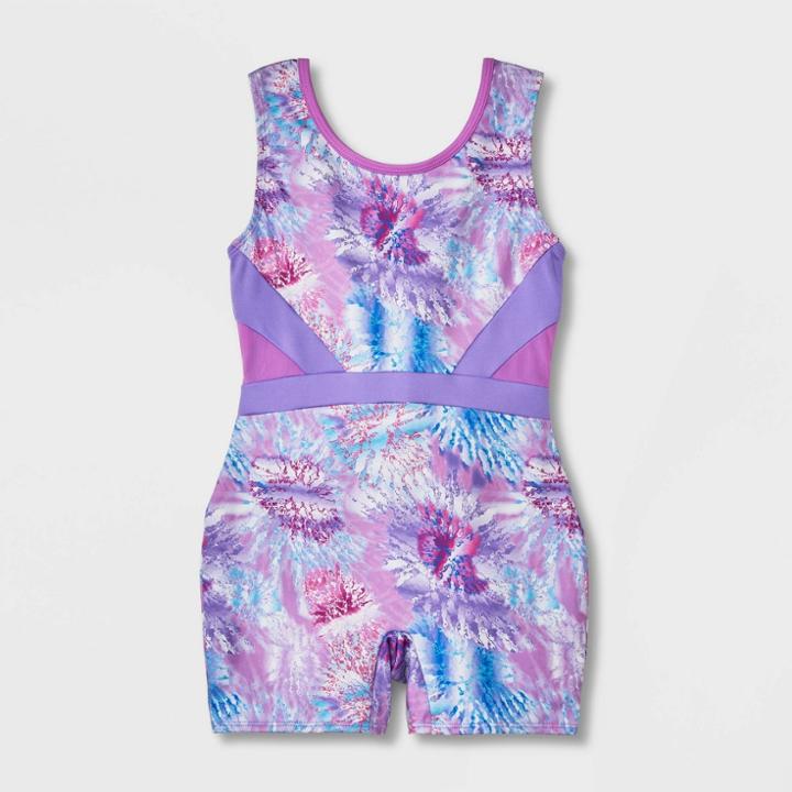 Girls' Tie-dye Biketard - Cat & Jack Purple