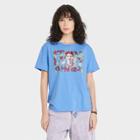 Modern Lux Women's Frida Kahlo Roses Short Sleeve Graphic T-shirt - Blue