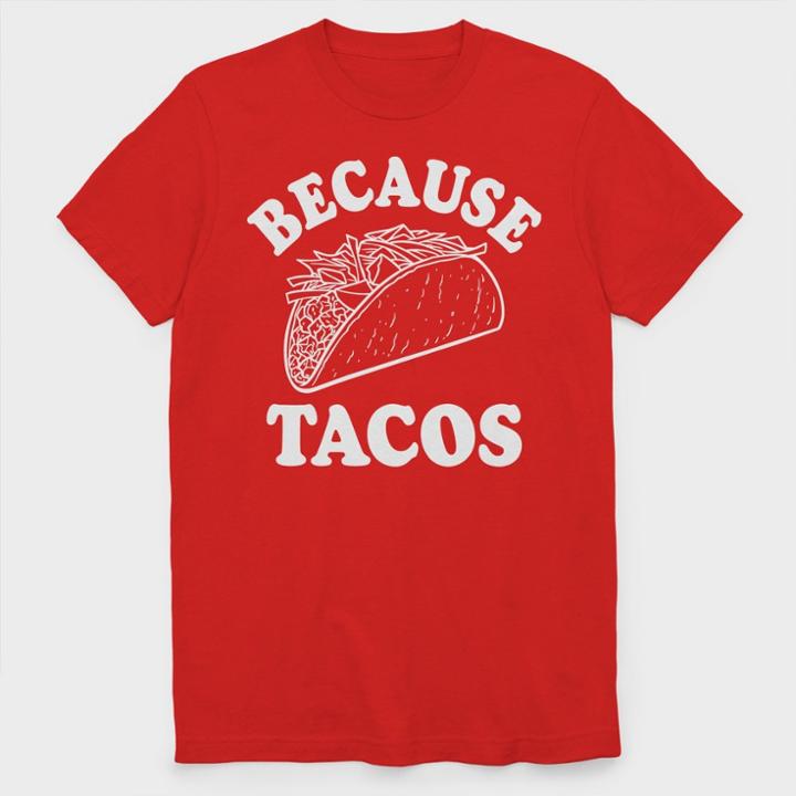 Fifth Sun Men's Because Tacos Short Sleeve T-shirt - Red