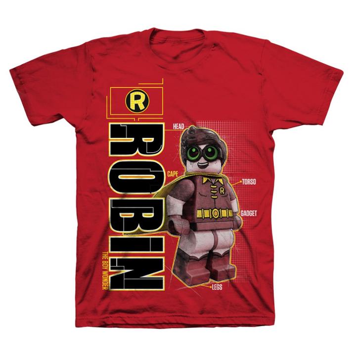 Boys' Lego Batman Robin T-shirt - Red