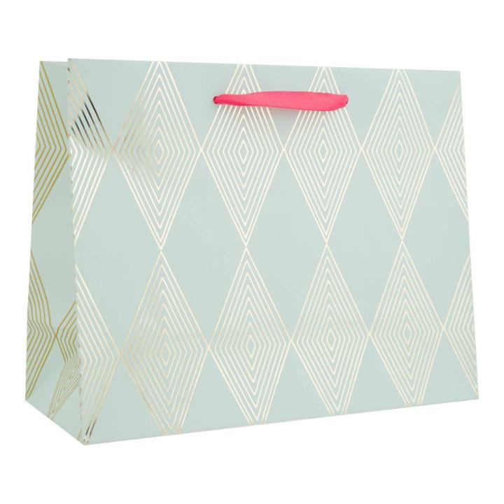 Deco Gift Bag Turquoise - Spritz , Gold Blue