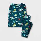 Boys' 2pc Long Sleeve Snuggly Soft Pajama Set - Cat & Jack Navy