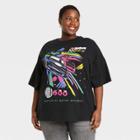 Women's Nascar Plus Size Oversized Short Sleeve Graphic T-shirt - Black