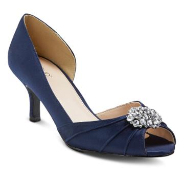 Tevolio Women's Aimee Two Piece Heels Navy (blue)