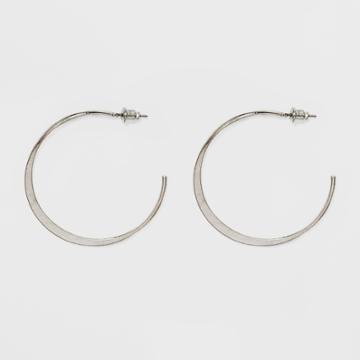 Open Hoop With Flat Casting Earrings - Universal Thread Dark