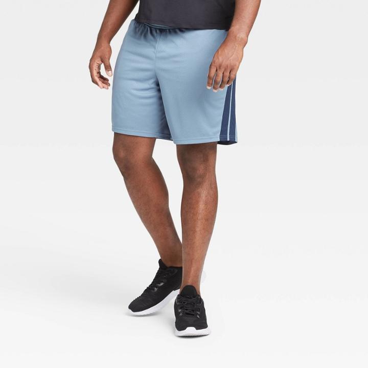 Men's Mesh Shorts - All In Motion Blue Gray