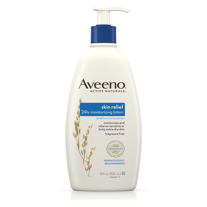 Unscented Aveeno 24hr Skin Relief Moisture Lotion