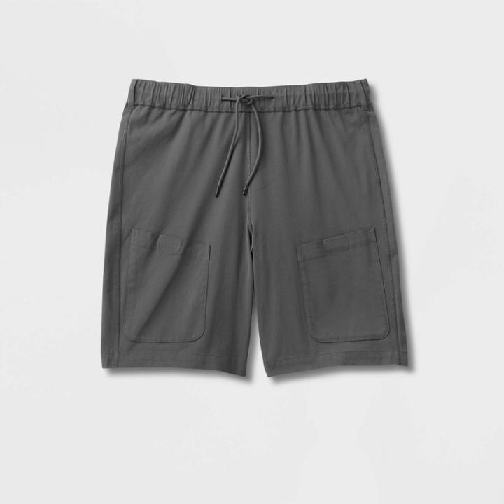 Men's 9.5 Regular Fit Adaptive Tech Chino Shorts - Goodfellow & Co Charcoal Gray