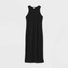 Women's Sleeveless Racertank Rib-knit Dress - Prologue Black