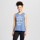 Zoe+liv Women's The World Needs A Group Hug Earth Day Graphic Tank Top - Awake (juniors') Navy