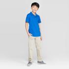 Boys' Uniform Short Sleeve Pique Polo Shirt - Cat & Jack Parrish Blue