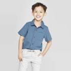 Toddler Boys' Clipspot Button-down Shirt - Cat & Jack Blue