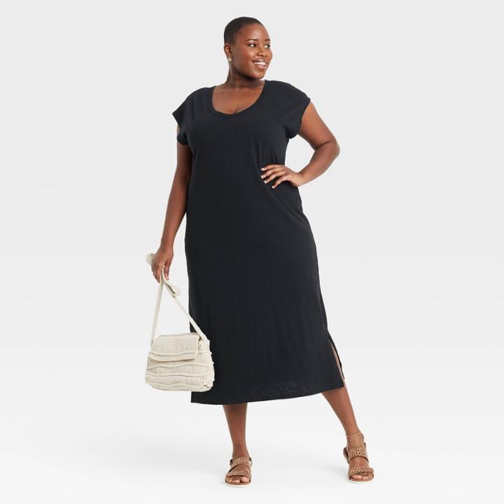 Women's Plus Size Sleeveless Knit Dress - Universal Thread Black