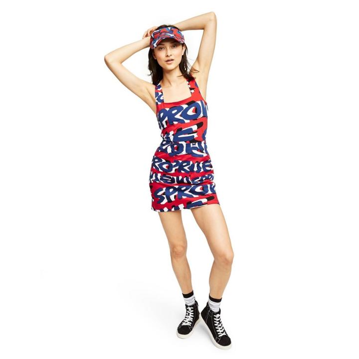 Women's Graffiti Print Square Neck Tank Top - Stephen Sprouse For Target Red/blue Xs, Women's, Blue Red