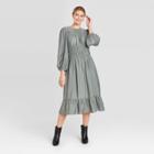 Women's Bishop Long Sleeve Smocked Dress - Prologue Green