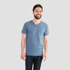 Fruit Of The Loom Select Men's V-neck T-shirt - Durango Blue
