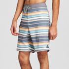 Trinity Collective Men's Striped 8.5 Serape Scallop Board Shorts - Trinity Navy