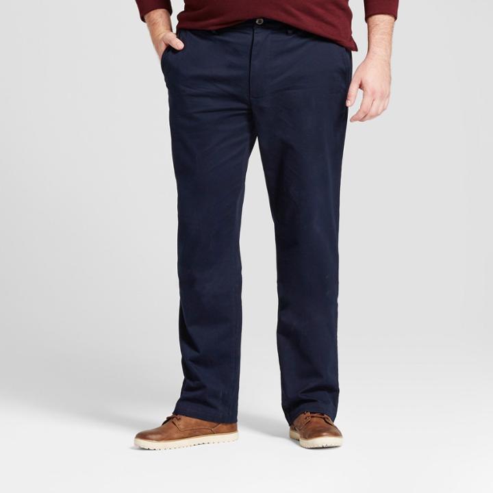 Men's Big & Tall Straight Fit Hennepin Chino Pants - Goodfellow & Co Navy (blue)