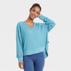 Women's Waffle Long Sleeve Top - Joylab Blue