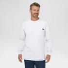 Dickies Men's Big & Tall Cotton Heavyweight Long Sleeve Pocket T-shirt- White