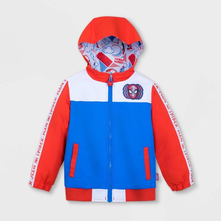 Boys' Marvel Spider-man Reversible Softshell Jacket - Red 3 - Disney